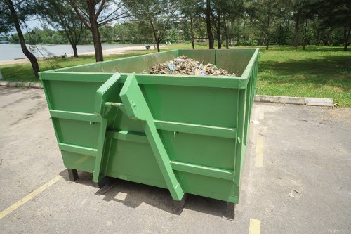 Employees practicing waste segregation in Hornsey office